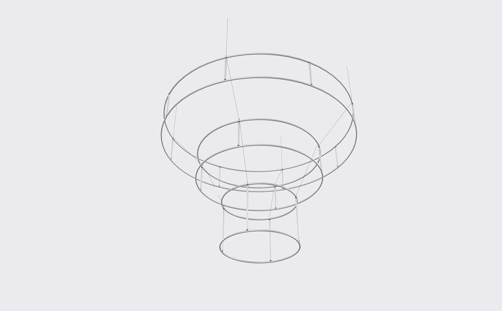 Tiered Circle Hanging Signs 02 product view showing the tiered geometry