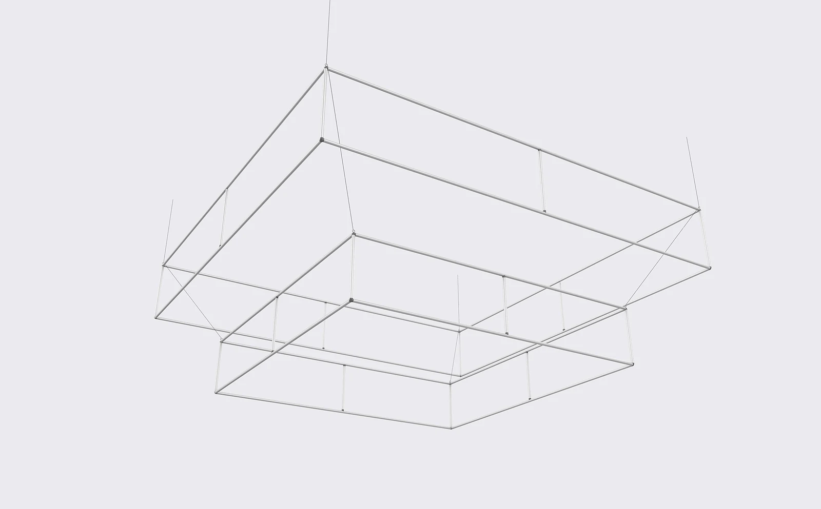Tiered Square Hanging Signs 01 product view showing the tiered geometry