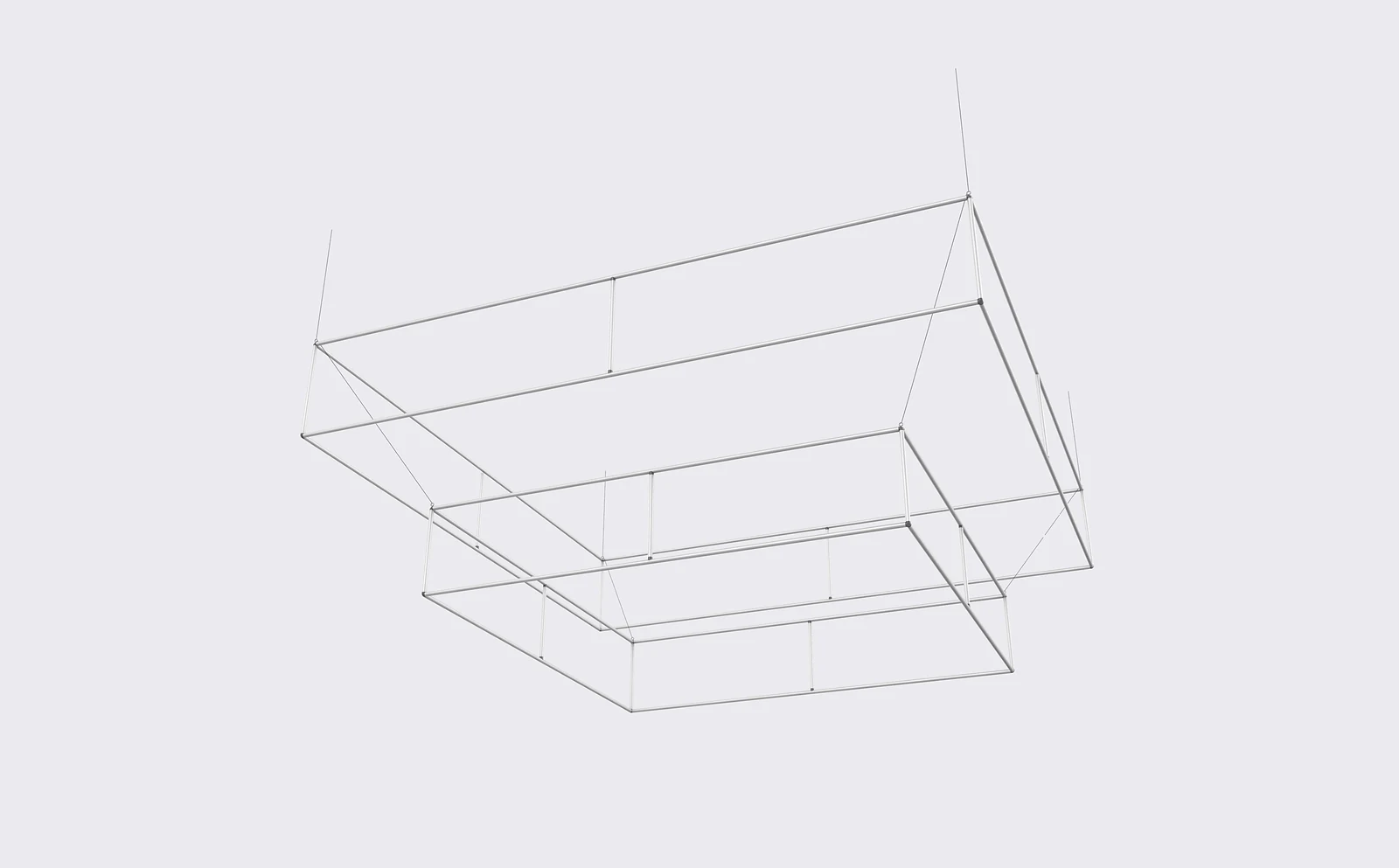 Tiered Square Hanging Signs 01 structure view for artwork planning