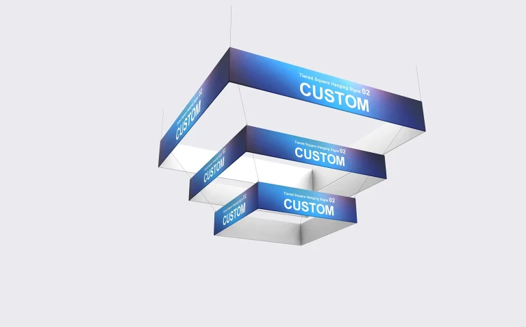 Tiered Square Hanging Signs 02