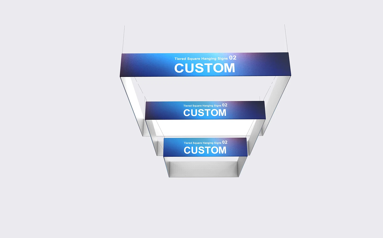 Tiered Square Hanging Signs 02 frame or inspection view