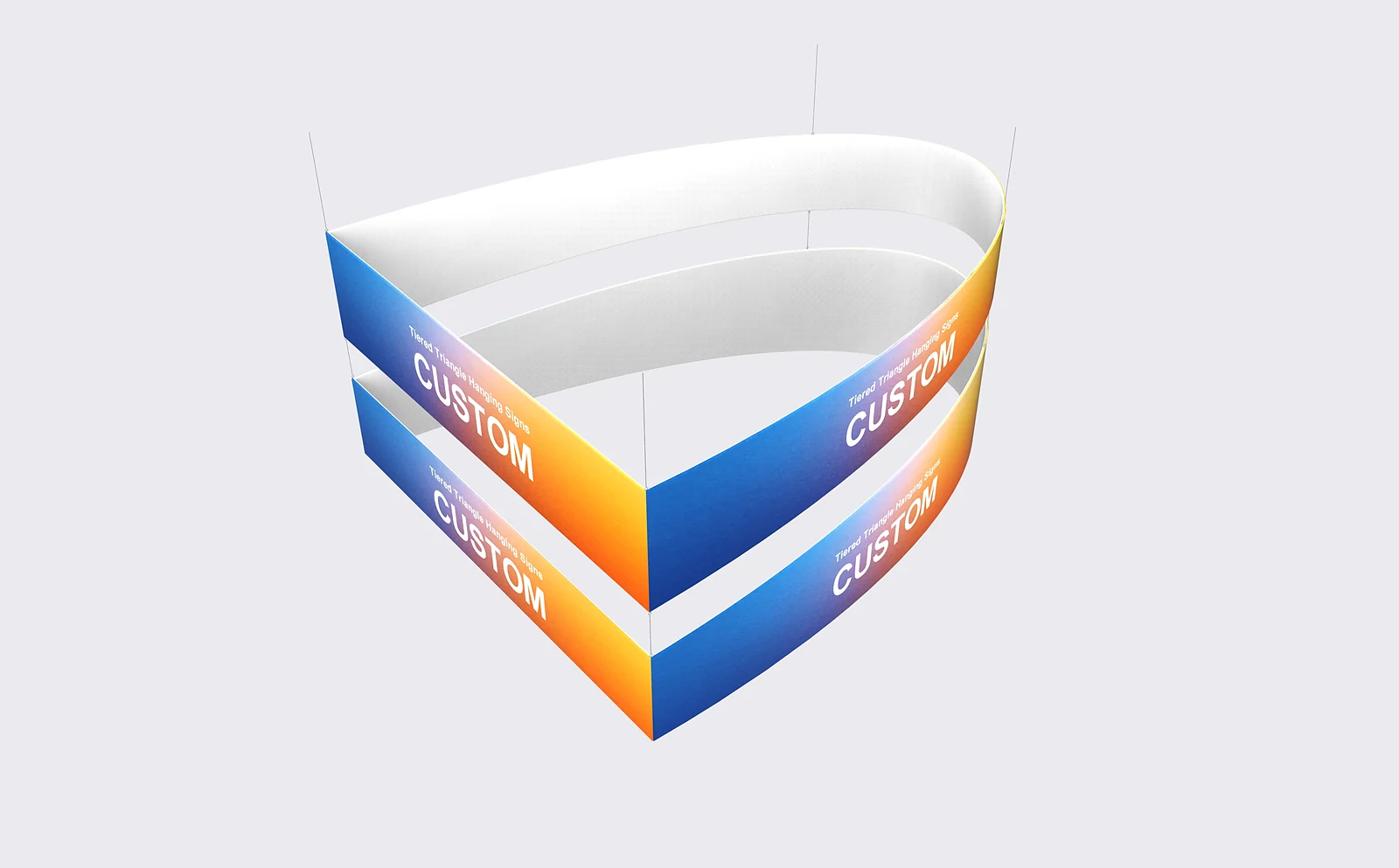 Tiered Triangle Hanging Signs alternate view 1 for form and artwork review