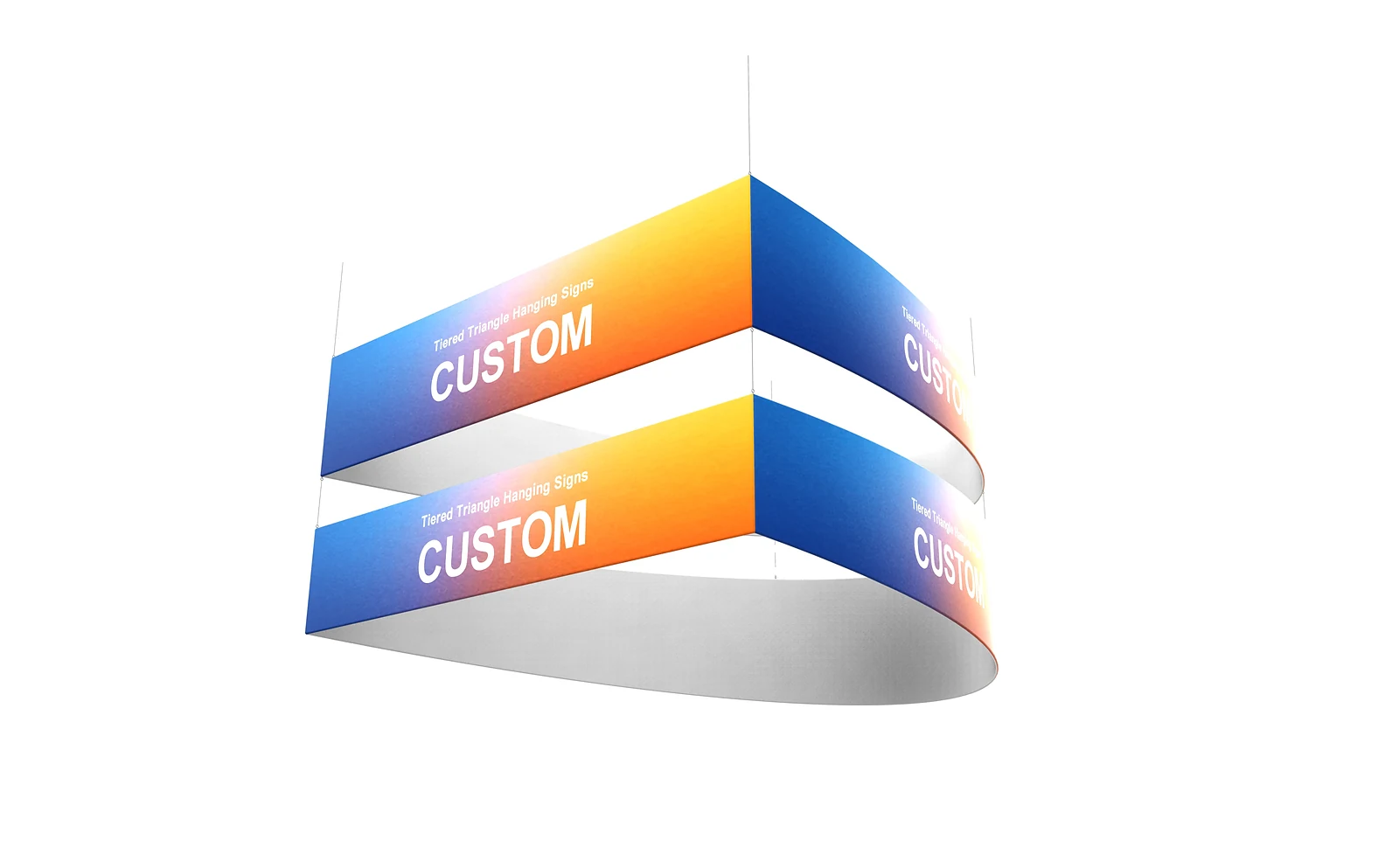 Tiered Triangle Hanging Signs frame or inspection view