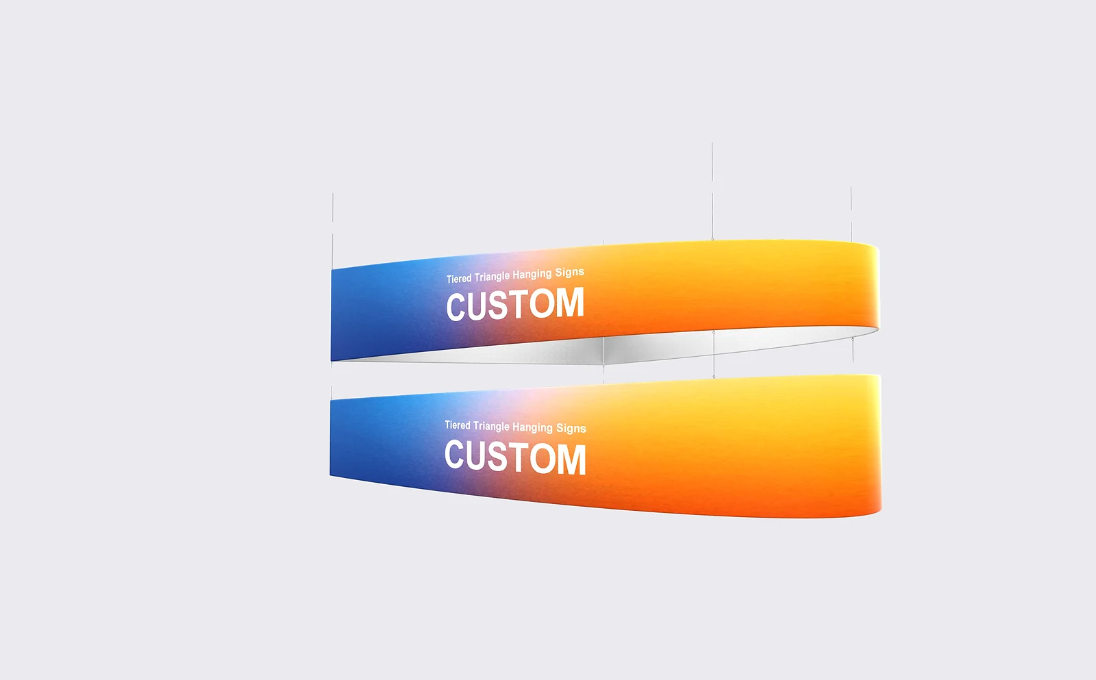 Tiered Triangle Hanging Signs alternate view 2 for form and artwork review
