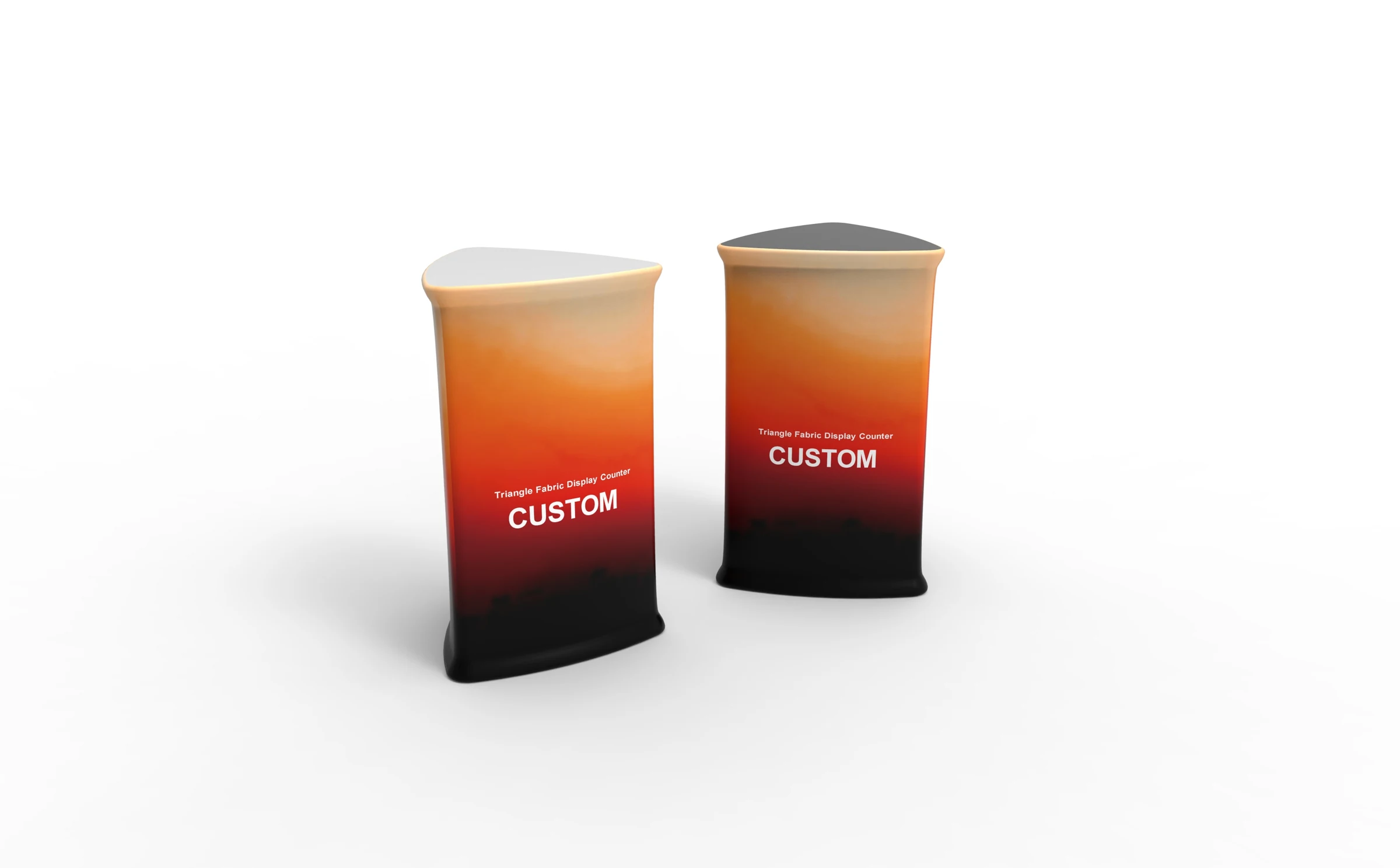 Triangle Fabric Display Counter complete product view