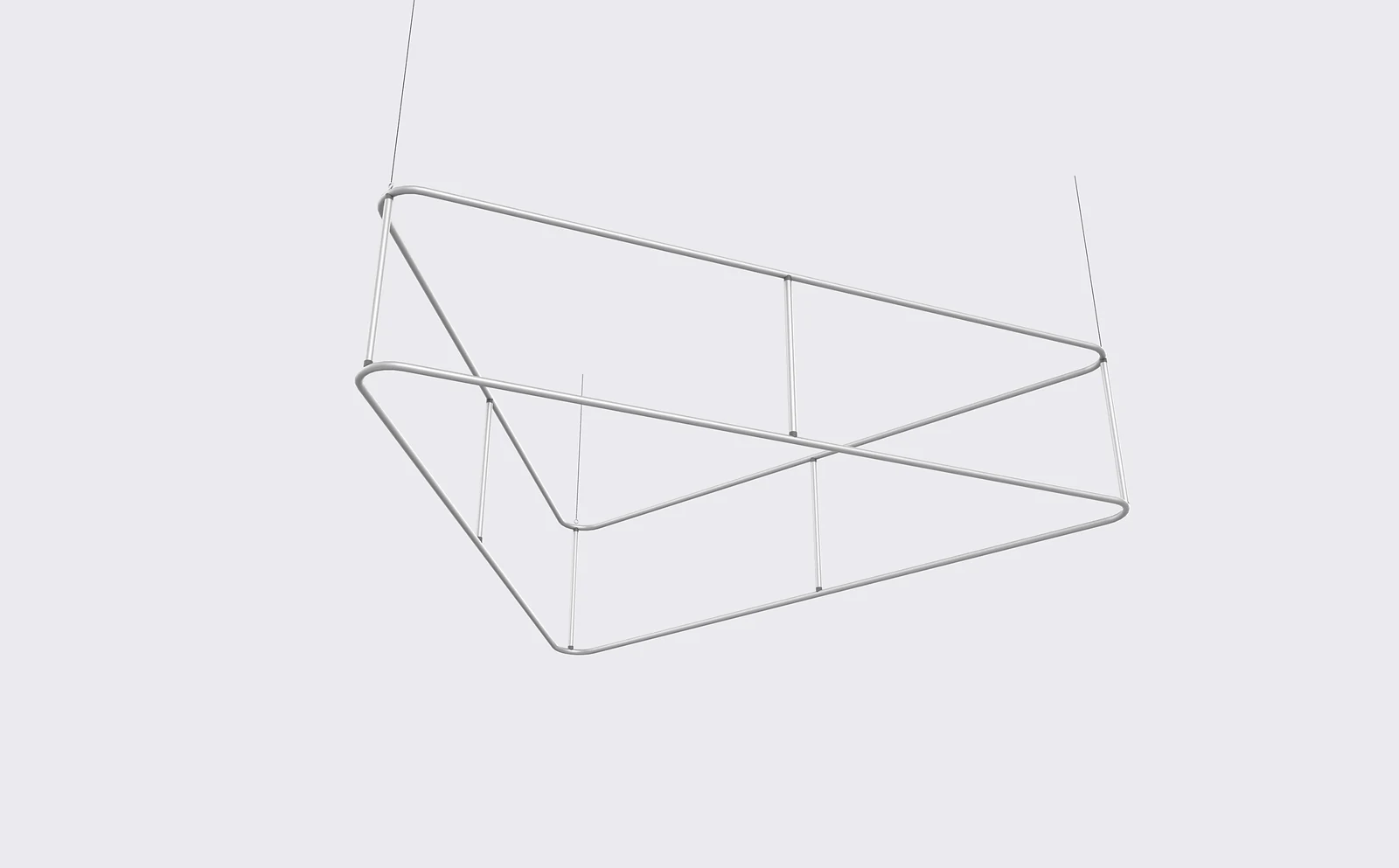 Triangle Hanging Banner product view showing the triangular form