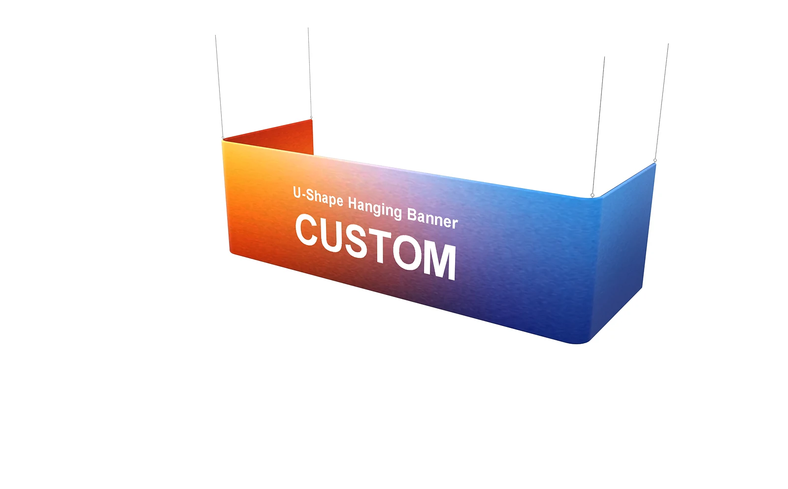 U-Shape Hanging Banner structure view for artwork planning