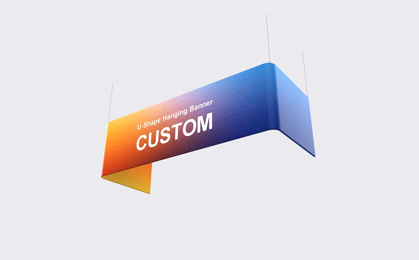 U-Shape Hanging Banner frame or inspection view