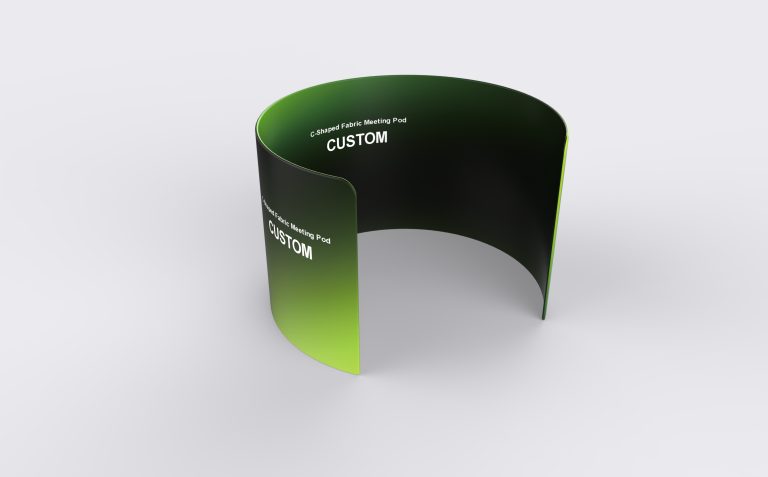 C-Shaped Fabric Meeting Pod