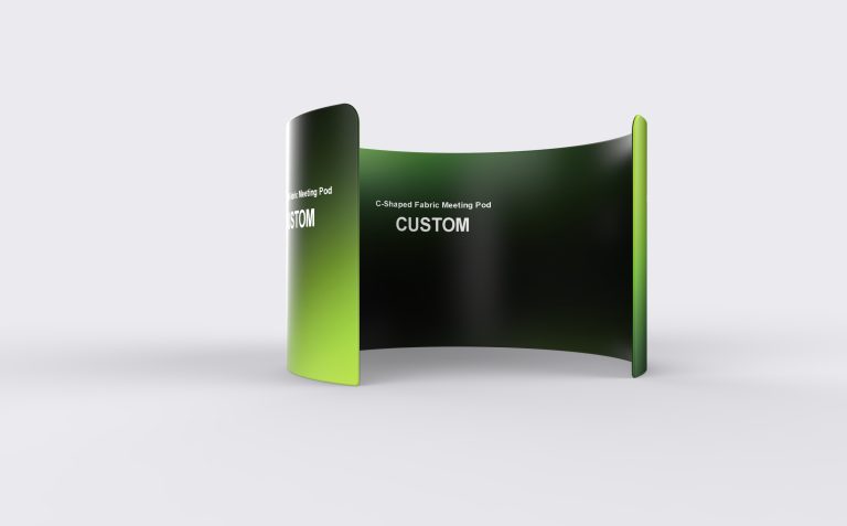 C-Shaped Fabric Meeting Pod