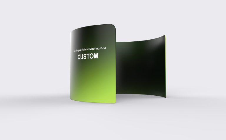 C-Shaped Fabric Meeting Pod