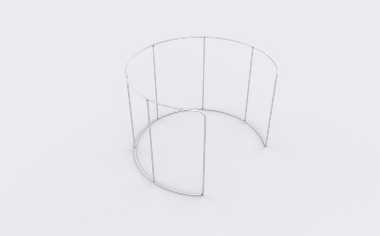C-Shaped Fabric Meeting Pod