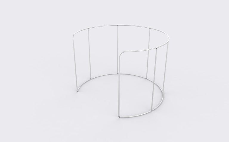 C-Shaped Fabric Meeting Pod