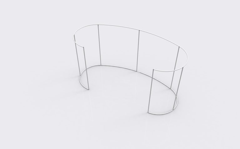 Oval C-Shaped Photo booth