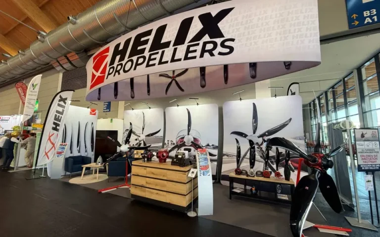 The Ceiling That Made Helix Propeller’s Booth Feel Airborne