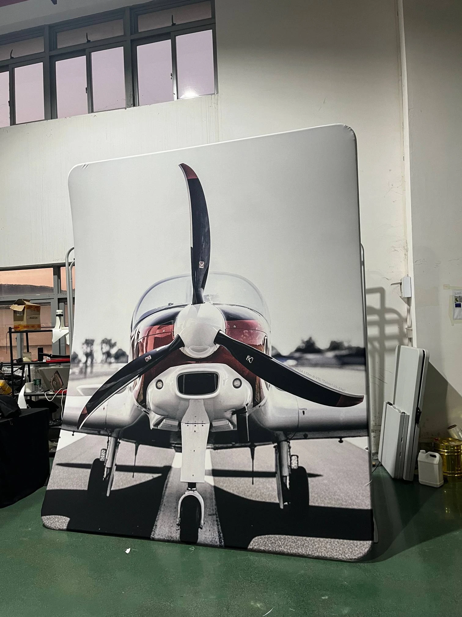 Helix Propellers backdrop with airplane propeller print