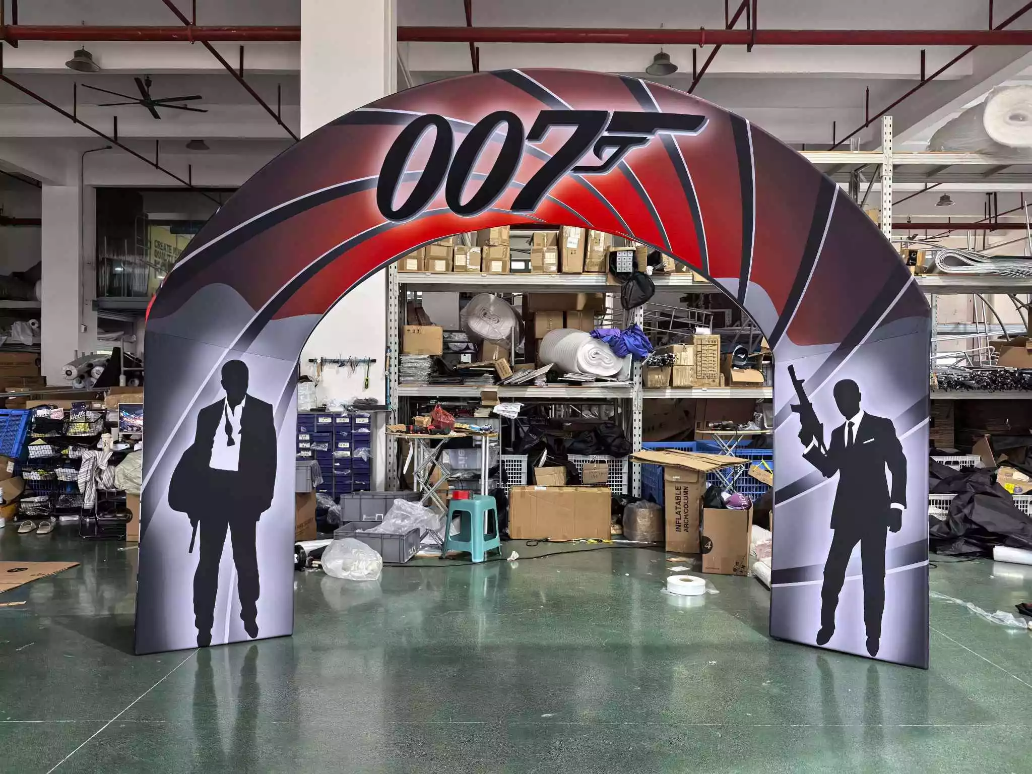 007 James Bond themed inflatable arch