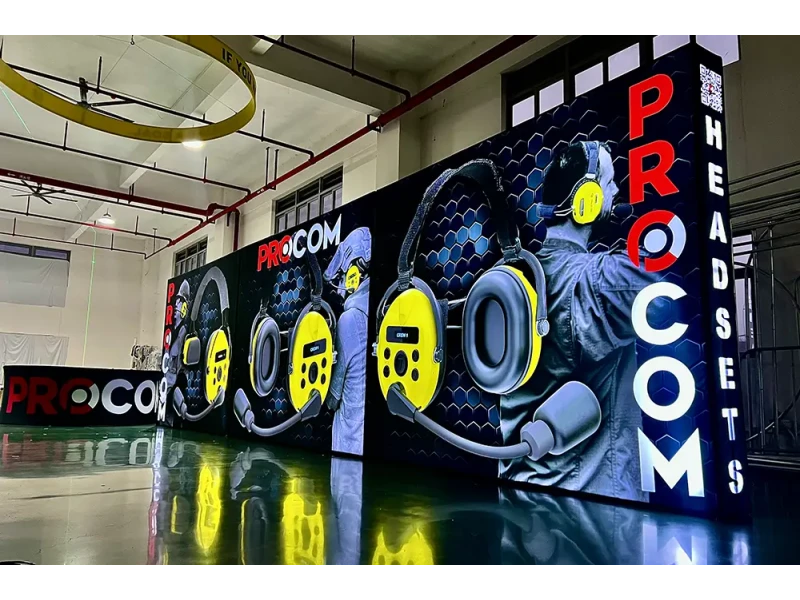 Custom tension fabric backdrop for an event brand activation